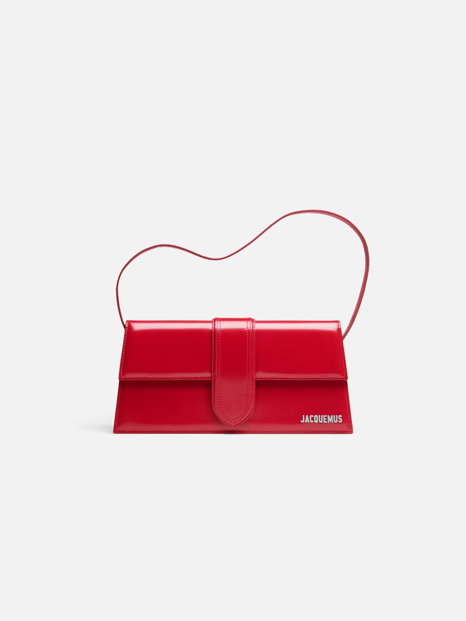 Jacquemus long red logo argento