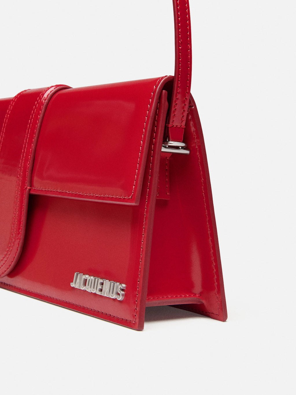 Jacquemus long red logo argento
